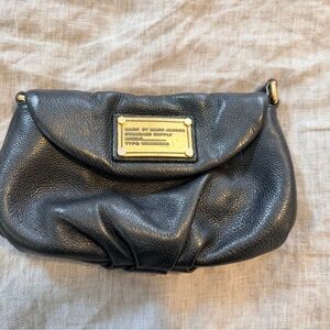 Elegant Black Leather Clutch